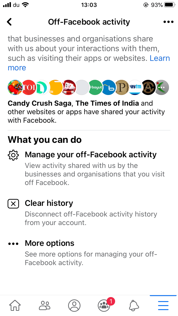 Facebook Offline Activity Tracking Feature