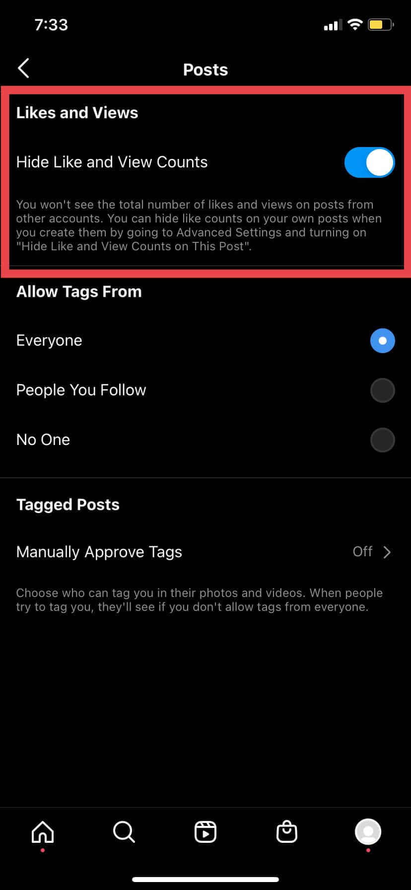 How to hide Instagram Likes 4 - Social Media Agency
